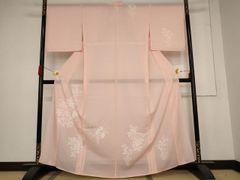未使用，躾付き，新古品□正絹 夏絽 ．上品訪問着 ，礼装，結婚式にも 