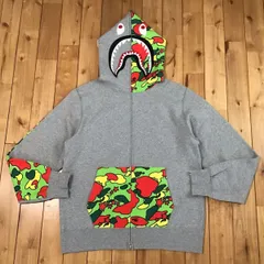 A・BATHING APE シャークパーカー COLOR CAMO SHARK WIDE FIT FULL ZIP DOUBLE HOODIE M（パーカー
