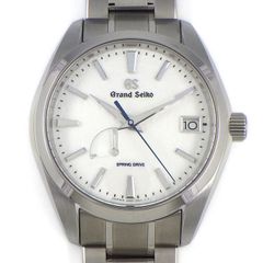 グランドセイコー Grand Seiko 腕時計 ヘリテージ コレクション SBGA211/9R65-0AE0 デイト 裏スケ パワーリザーブ表示 ホワイト 雪白パターン文字盤 チタン スプリングドライブ 自動巻き 【箱・保付き】 【中古】