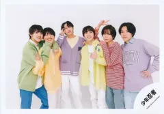 【中古】生写真(ジャニーズ) 少年忍者/集合(6人)/横型・膝上/少年忍者 ISLAND TV プロフィール写真撮影オフショット 第2弾/公式生写真