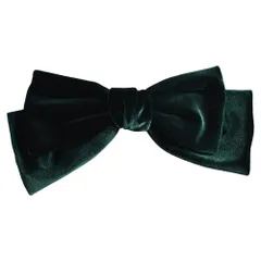 【人気商品】大きい 結婚式 かわいい ベロア おしゃれ レディース 髪留め 大きめ ヘアアクセサリー ポニーフック 04.グリーン リボン