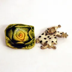 レトロ・ブローチ・2個セット・No.200619-11・梱包サイズ60