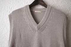 HEUGN（ユーゲン）Knit Vest ローゲージコットンVネックニット