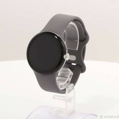 〔中古品〕 Google Pixel Watch Polished Silver ステンレス ケース／Charcoal アクティブ バンド GA03305-TW【352】
