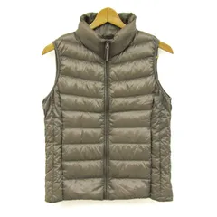 ユニクロ ウルトラライトダウンベスト ジャケット アウター レディース Mサイズ ベージュ UNIQLO 【中古】