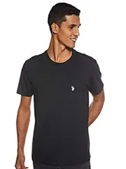 U.S. Polo Assn. メンズ クルーネック ポケット Tシャツ (カラー グループ 1 of 2) US サイズ: Medium カラー: ブラック