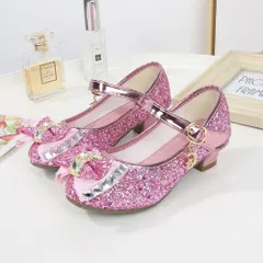☆ ピンク ☆ 33(20.5cm) ☆ シューズ 女の子 フォーマル リボン チャーム yskshoes5251 フォーマルシューズ 女の子 ドレスシューズ キラキラ キッズ 子供 子ども クツ 靴 くつ ガールズ コスチューム パンプス ストラップ