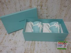 ティファニー TIFFANY & Co. ブルーボックス マグカップセット 2客 コップ 陶器 食器 美品