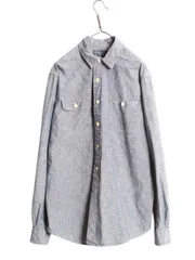 【お得なクーポン配布中!】 00s ポロ ラルフローレン 長袖 シャンブレー シャツ メンズ L / オールド ワーク 100% コットン チンスト ガチャポケ ヴィンテージ モデル