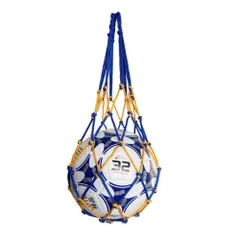 ☆ ブルー×イエロー ☆ ボールネット サッカー ボール 持ち運び ネット ボールネット ボールバッグ バック ボール入れ ボール収納 網袋 あみぶくろ 持ち歩き 収納 保管 ネットバッグ キャリーネット 簡単 絡みにくい 持ちやすい バスケットボールのサムネイル
