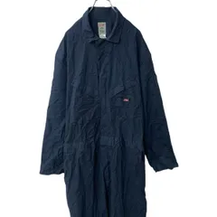 Dickies 長袖 つなぎ 2XL ネイビー ディッキーズ ジップアップ オールインワン ワークウェア 作業着 古着卸 アメリカ仕入 a706-5768