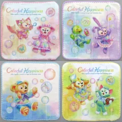 【中古】タオル・手ぬぐい 集合 ミニタオルセット(4枚セット) 「Duffy and Friends-ダッフィー＆フレンズ- ダッフィー＆フレンズ20周年：カラフルハピネス」 東京ディズニーシー限定
