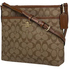 コーチ COACH シグネチャー ショルダーバッグ ロゴ 斜め掛け ショルダーバッグ コーティングキャンバス ブラウン F29210 レディース 【中古】
