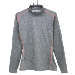 【超美品】アンダーアーマー ハイネックインナーシャツ 杢グレー 裏微起毛 コールドギア メンズ MD ゴルフウェア UNDER ARMOUR