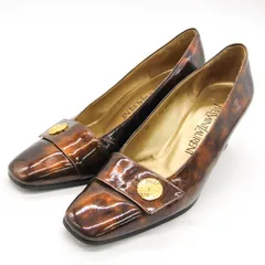 イヴサンローラン パンプス スクエアトゥ ブランド シューズ 靴 レディース 35.5サイズ ブラウン YVES SAINT LAURENT 【中古】