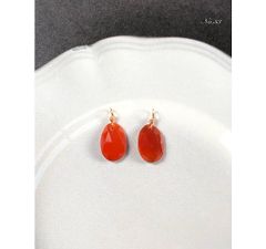 No.33カーネリアン　オーバルファセット　2粒