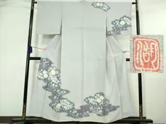 平和屋着物■極上　十日町　名門　滝泰謹製　訪問着　辻が花　暈し染め　白藤色地　縮緬　逸品　未使用　DZAA6844kh5