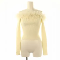 スナイデル SNIDEL 23AW オフショルフェイクファードッキングニットプルオーバー カットソー F 白 ホワイト /AT ■OS