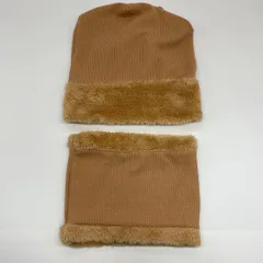 2:[WindTour] ニット帽 ネックウォーマー 2点セット 冬 ニットキャップ ビーニーキャップ ニットスヌード ネックガード 暖かい 裏起毛 防寒 帽子 保温 裏ボア 通勤通学・バイク・自転車・スキー・スポーツ・アウトドア 冬用 男女兼用