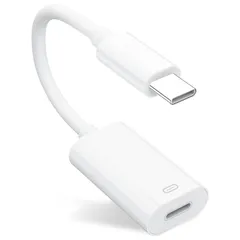 新品 ASKUBSKU lightning usb-c 変換アダプタ イヤホン対応 充電可能 データ転送 DACチップ搭載 TPE材質ケーブル Type C （オス）to ライトニング（メス）変換コネクタ 対応iphone 16 pro max plus iP