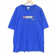 XL/古着 半袖 ビンテージ Tシャツ メンズ 00s カーニバルライン 大きいサイズ コットン クルーネック 青 ブルー 25jul23 中古