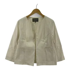 A DAY IN THE LIFE UNITED ARROWSアデイインザライフユナイテッドアローズノーカラージャケット size40/アイボリー