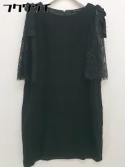 ◇ AMERICAN RAG CIE アメリカンラグシー 袖レース 五分袖 ミニ ワンピース サイズ38 ブラック レディース  【中古】 【1112170012451】