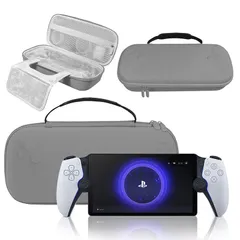 PlayStation Portal Remote プレーヤー ケース PSポータル ハード トラベルケース 収納バッグ PSポータルリモートプレーヤーアクセサリー グレー