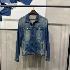 (100) ザラ ZARA ヴィンテージ ウォッシュ デニム トラッカー ジャケット