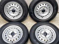145/80R12 80/78LT 
ブリヂストン エコピア R710A 
ダイハツ純正  
12x4.0  100-4穴 
中古タイヤ サマータイヤ ホイールセット 4本セット
 s12250601049