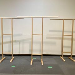 衣桁 ★几帳型衣桁 H150cm 無塗装　着物　タペストリー掛け　和
