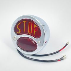 ワイケーショップ メッキ☆バイク 大型ビンテージテールランプ 電球 12V SR チョッパー ykshopb