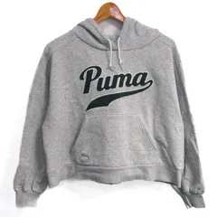 プーマ スウェット トレーナー 長袖 裏起毛 スポーツウエア トップス レディース US Sサイズ グレー PUMA 【中古】