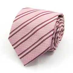 パーフェクトスーツ ブランドネクタイ ストライプ柄 メンズ ピンク P.S.FA 【中古】
