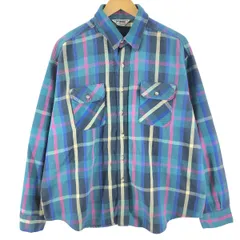古着 70~80年代 ファイブブラザー Five Brother チェック柄 長袖 ヘビーネルシャツ USA製 メンズXXL ヴィンテージ/eaa359692