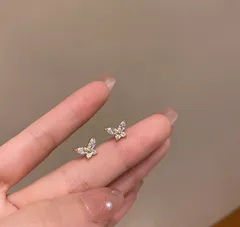 高級感韓国系高質「ピカピカ」ピアス　ジルコンイヤリング　#53