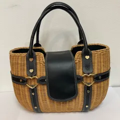 サマンサタバサ　Samantha Thavasa かごバッグ　トートバッグ　ハンドバッグ　トートバッグ　藁　ラフィア　黒　ベージュ