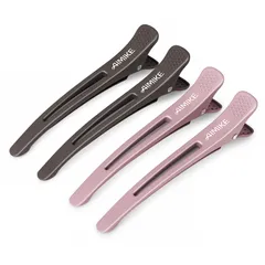 【迅速発送】AIMIKE 4本入 ダッカール 跡がつかない ヘアクリップ 髪留め メンズ クリップ 美容師 業務用ダッカール しっかりとまる プロ用 ヘアピン 前髪 ダッカールピン ブロッキング カールクリップ 錆びにくい ヘアカット スタイリング グレイッシ