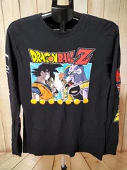 DRAGON BALL Z ドラゴンボールZ 袖プリント ロングスリーブ Tシャツ ブラック 表記S ロンT