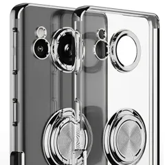 AQUOS sense7 plus ケース センス7プラス スマホリング 耐衝撃 薄型 ケース 【Color】 シルバー