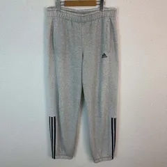 adidas アディダス スウェットパンツ スリーストライプス グレー メンズ 古着 スポーツMIX