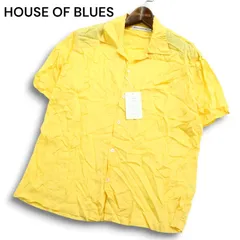 【新品 未使用】 HOUSE OF BLUES ハウスオブブルース 春夏★ レーヨン100% 半袖 オープンカラー シャツ Sz.M メンズのサムネイル