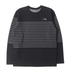 THE NORTH FACE ノースフェイス Tシャツ ブラック グレー サイズ:L | パネルボーダー ロングスリーブ Tシャツ | トップス カットソー 長袖【メンズ】【中古】