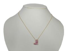 ピンクサファイア ハートモチーフネックレス K18PG 4.3g 45cm ソーティング付き　Jewelry PinkSapphire1.41ct  Necklace