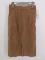 ◇ ◎ ●美品● ViS ビス スウェード調 スリット 膝下丈 タイト スカート サイズM ブラウン レディース P  【中古】 【1211210003289】