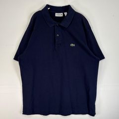 70s IZOD LACOSTEポロシャツ糸巻きタグL鹿の子ヴィンテージネイビー