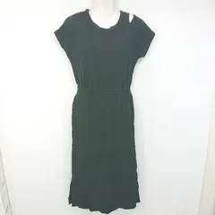 ◇ AZUL BY MOUSSY コーデュロイ シンプル オトナ女子 フレンチスリーブ 膝下丈 ワンピース サイズS ブラック レディース P  【1306120000760】のサムネイル