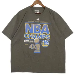 adidas アディダス クルーネック半袖プリントTシャツ メンズUS-2XL NBA 2015 CHAMPS 杢グレー hsc-0640n