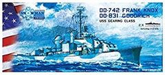 【中古】スノーマンモデル 1/700 アメリカ海軍 ギアリング級駆逐艦1944 DD-831&DD-742 ウォーターラインキット PE付き 2隻セット プラモデル SP07001 z2zed1b