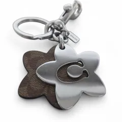 新品　COACH シグネチャー スターフラワー型 キーホルダー シルバー 楽天市場】COACH コーチ シグネチャー キーホルダー キーリング